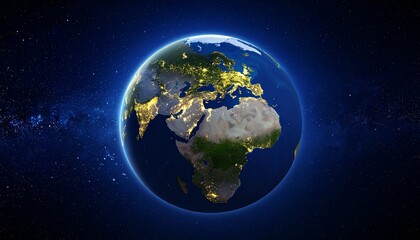 Obraz premium Earth and City Lights