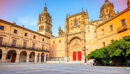 Obraz premium Historic cathedral square at dawn