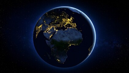 Fototapeta premium Earth and City Lights