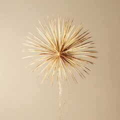 Fototapeta premium Radiant Golden Firework Display Against a Muted Sky Background Celebration
