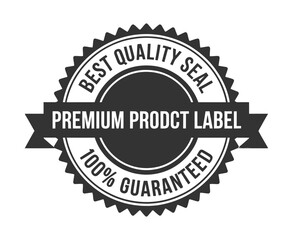 Obraz premium Monochrome Premium Quality Seal Vector: Best Quality, 100% Guaranteed Product Label Design