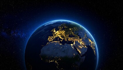 Obraz premium Earth and City Lights