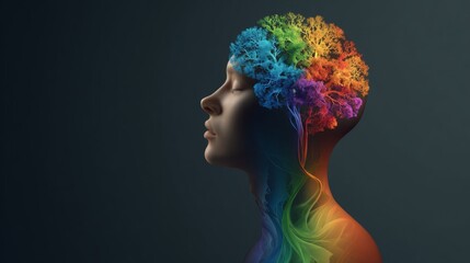 Exploring neurodiversity and cognitive diversity through vivid colors and brain imagery