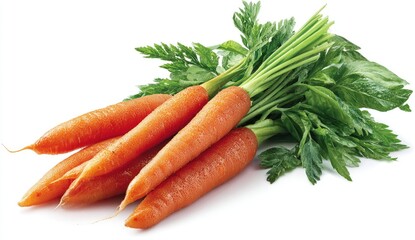 Fresh carrots with vibrant green leaves (1)