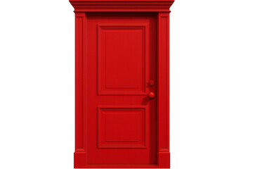 Obraz premium Red door standing isolated, representing opportunity, personal growth, and transformative potential against clean backdrop