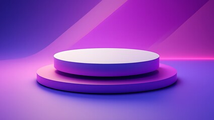 Abstract Product Display Platform with Dramatic Lighting