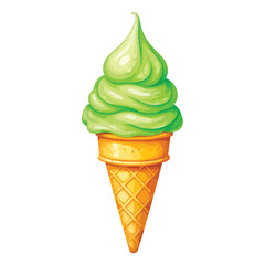 ice cream on white background