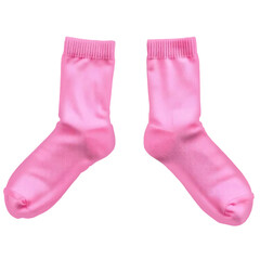 Pink socks isolated on transparent background