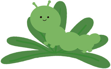 Cute Caterpillar Hand-drawn Illustration