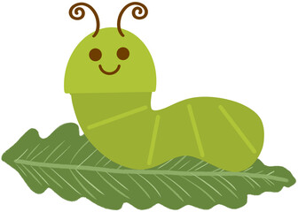 Cute Caterpillar Hand-drawn Illustration