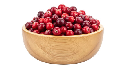 Isolated Bowl of Cranberries