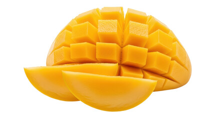 Isolated Sliced Mango
