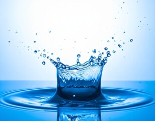 blue water splash