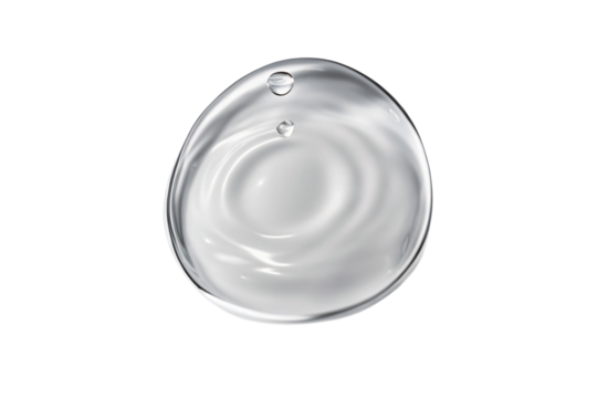 Clear sphere with bubbles floating on black background texture for creative design inspiration art