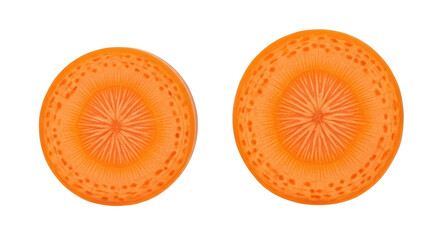 Isolated Two Carrot Slices
