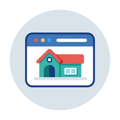 Fototapeta premium home icon on a blue background