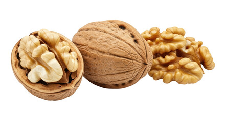 Isolated Walnut Halves and Whole