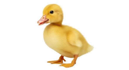 Isolated Small Yellow Duckling