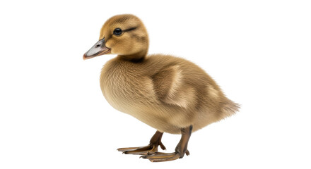 Isolated fluffy duckling