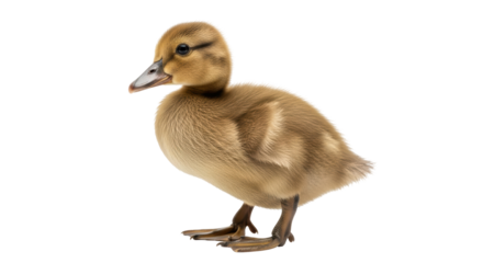 Isolated fluffy duckling