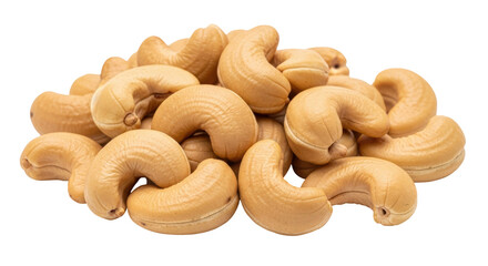 Isolated Pile of Cashew Nuts