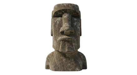 Isolated Easter Island moai statue