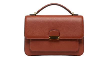 Isolated Brown Leather Handbag