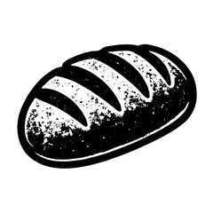 Grungy Vector Illustration of a Rustic Loaf of Bread