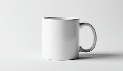 Fototapeta premium Blank white mug, simple and clean design