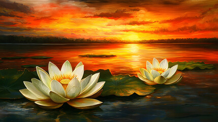 Elegant pair of white flowers displaying delicate petals and graceful stems against a soft background