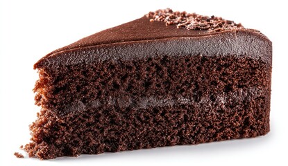 Chocolate cake slice, angled view (1)