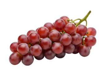 Fresh Bunch of Red Globe Grapes on Stem.