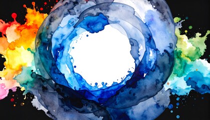 Abstract watercolor circles