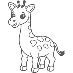 Obraz premium giraffe outline for kids 
