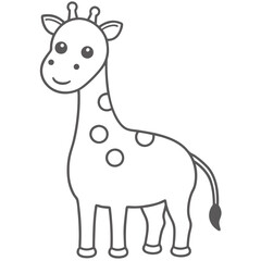 Fototapeta premium giraffe outline for kids 