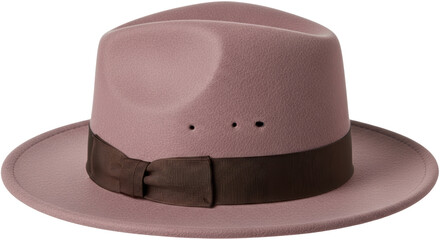 Isolated Felt Hat with Ribbon