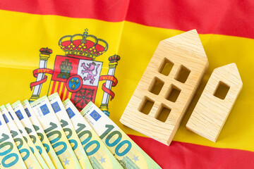 Real estate in Spain. Economic business concept. Rental costs, buying real estate in Spain. The problem of a lack of housing for young Spaniards