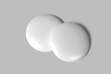 realistic pin badge blank mockup