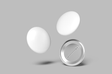 realistic pin badge blank mockup