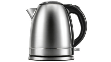 Electric stainless steel kettle isolated with clipping path on white background