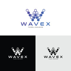 Letter W Hexagon Logo Modern Geometric Honeycomb Design for Technology, Network, or Digital Brand