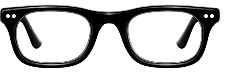 Black eyeglasses, bold frame