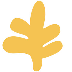 Obraz premium Vibrant abstract shape in cheerful mustard yellow, perfect for modern design backgrounds and creative concepts