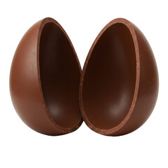 Classic chocolate egg without filling, perfect for traditional Easter enjoyment.