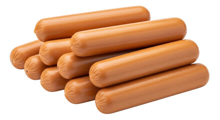 Isolated Pile of Sausages