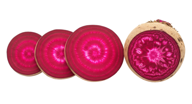 Isolated Sliced Beetroot
