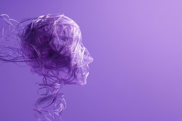 Fototapeta premium The Complexity of Thought A Wireframe Mind in Need of Therapeutic Clarity