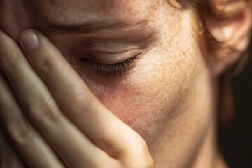 Obraz premium The Pain of a Migraine A Visual for Mental and Physical Health Connection