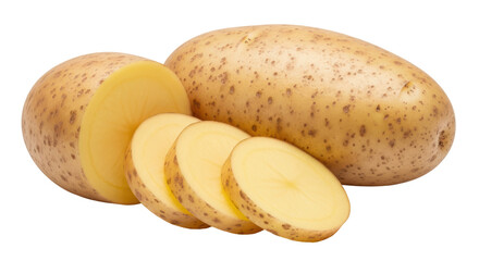 Isolated Sliced Potato