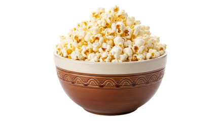 Isolated Bowl of Popcorn